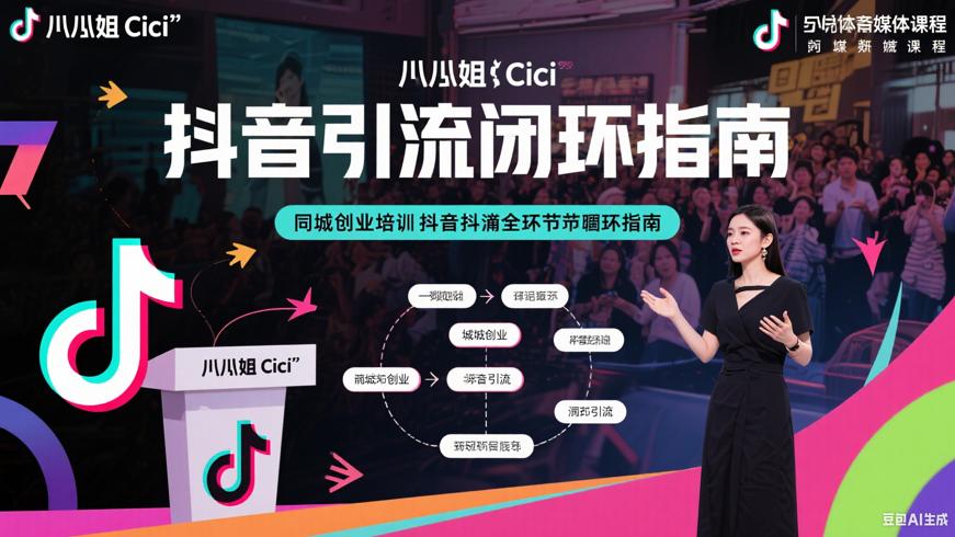 八卦姐cici同城创业培训：抖音引流全环节闭环指南