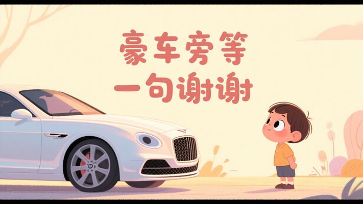 豪车旁的等待：小孩等的不是钱而是一句谢谢