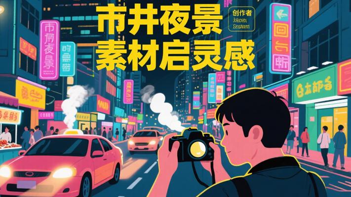 现代市井夜景短视频素材：点亮创作灵感
