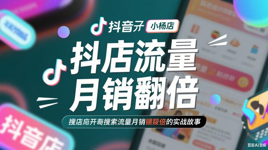 小杨的抖店靠搜索流量月销翻倍的实战故事