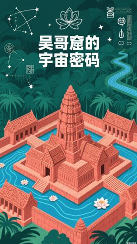吴哥窟建筑布局中的宇宙密码与水利智慧