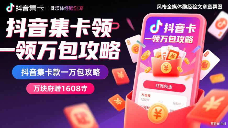 抖音集卡拿一万红包攻略集齐卡片领钱全流程