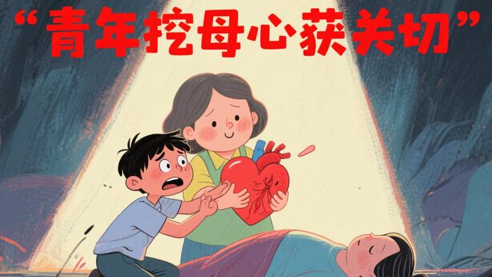 青年为讨女子欢心挖母心却闻母心关切的故事