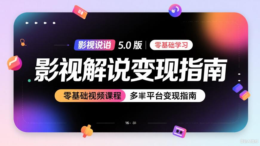 影视解说5.0版零基础视频课程：多平台变现指南