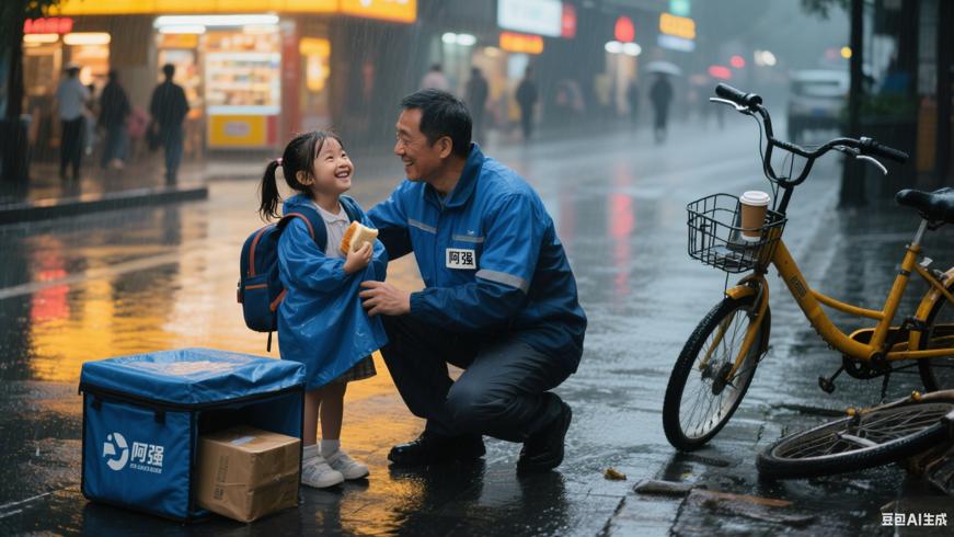都市快递员阿强的暖心善举与城市温度传递