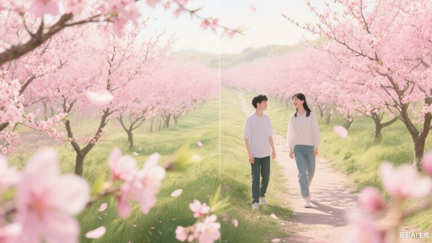 十里桃花年年盛放见证我们从陌路到相熟