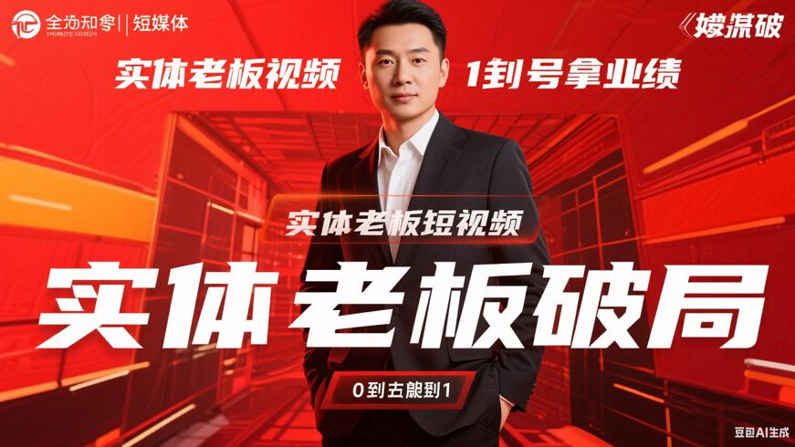 实体老板短视频破局秘籍：从0到1起号拿业绩