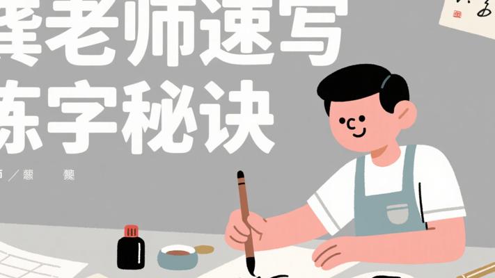 龚老师《速写练字课程合集》：快速练就好字的秘诀