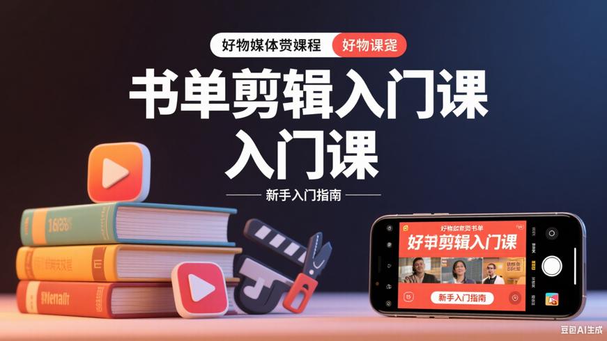 好物分享带货书单剪辑技巧课程：新手入门指南