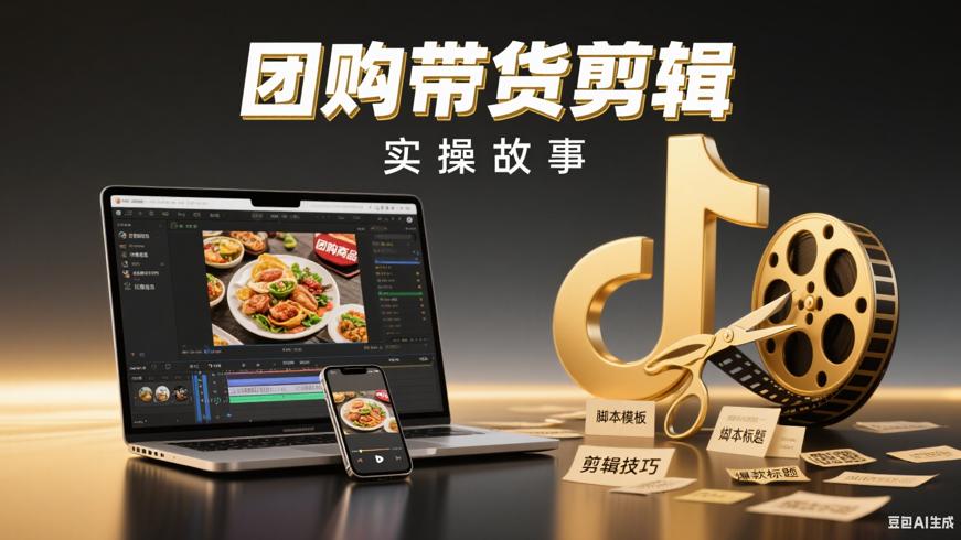 抖音团购带货视频制作剪辑的实操故事