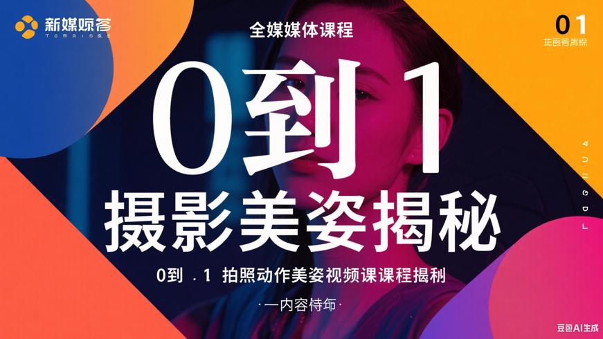 0到1拍照动作美姿摄影视频课揭秘