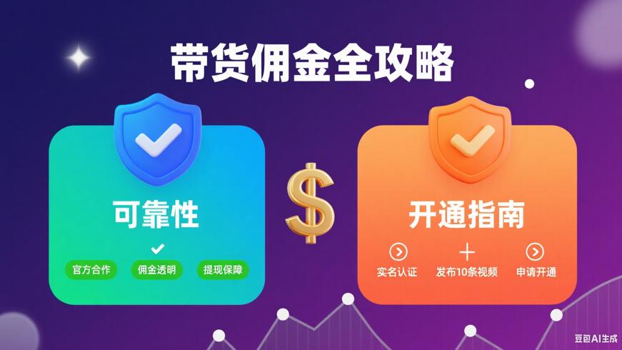 抖音视频带货赚佣金可靠性及橱窗开通指南