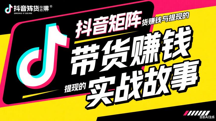 抖音矩阵带货赚钱与提现的实战故事
