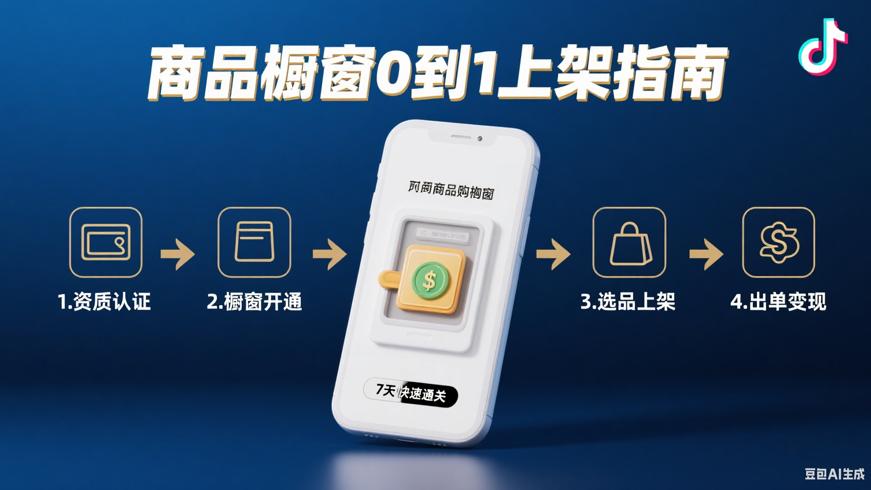 抖音商品橱窗开通全攻略：从0到1快速上架商品实战指南