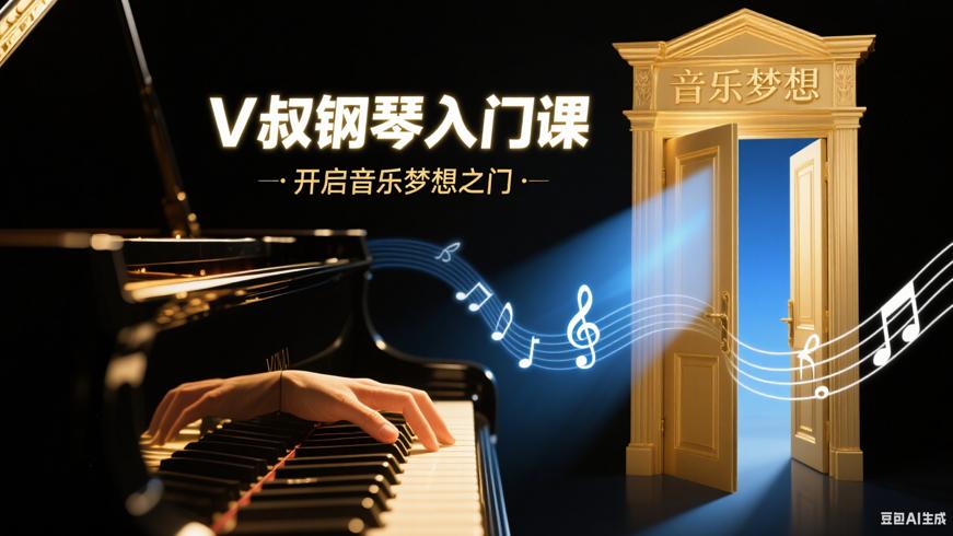 V叔钢琴基础入门课：开启音乐梦想之门