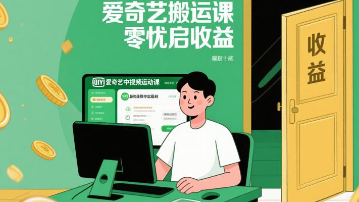 爱奇艺中视频搬运课：零版权忧开启收益大门