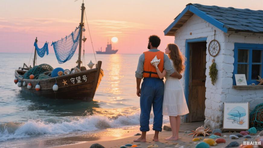 海边渔夫救助失忆女孩共筑爱巢的幸福故事