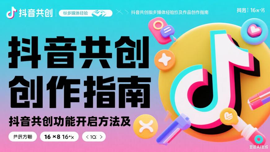 抖音共创功能开启方法及作品创作指南
