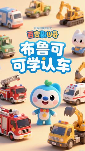 《百变布鲁可学认车》：萌趣动画开启车辆认知之旅