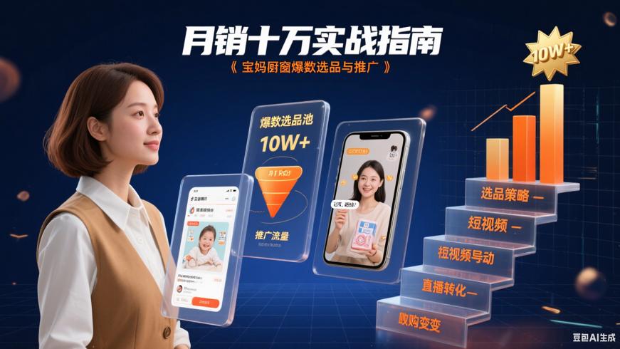 宝妈借助抖音橱窗实现月销十万的爆款选品与推广实战
