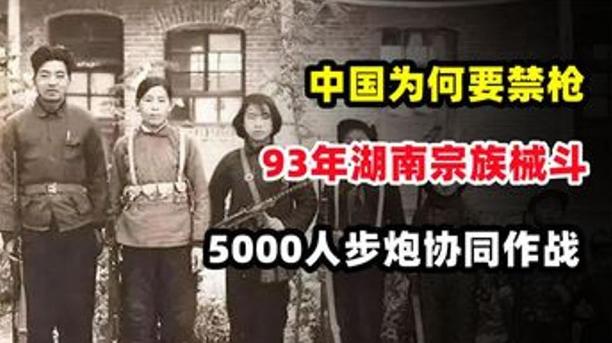 1993年湖南宗族械斗事件推动中国禁枪历程