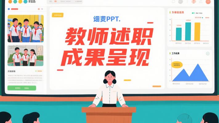 中小学幼儿园班主任教师述职PPT模板：专业呈现工作成果