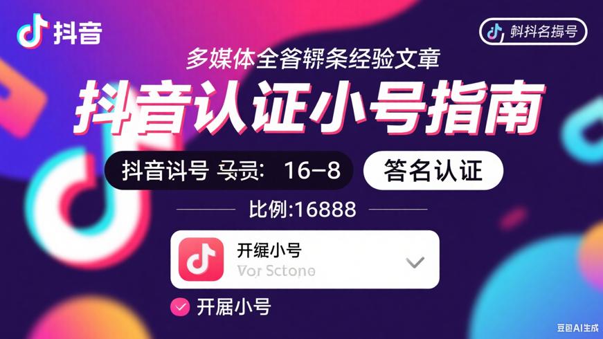 抖音号实名认证与小号开设指南轻松搞懂规则