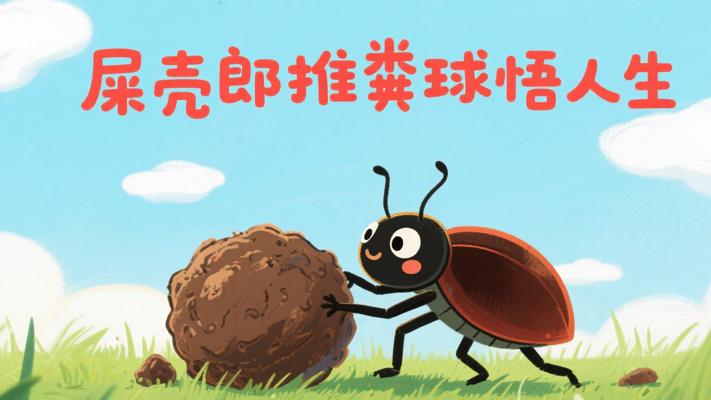 屎壳郎推粪球悟人生：生活原本无痛苦