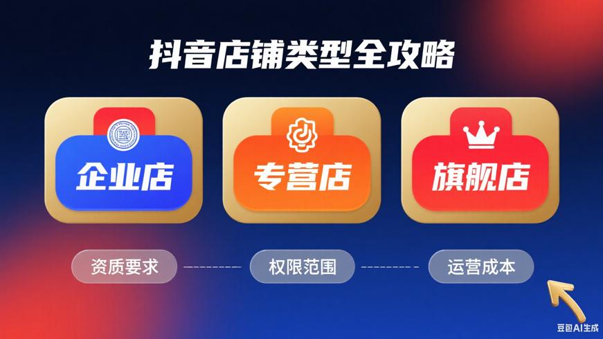 抖音企业店专营店差异及旗舰店开设全攻略