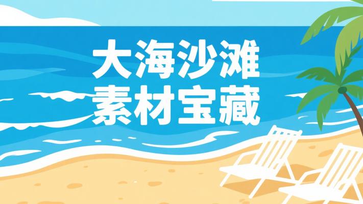 唯美大海沙滩素材：自媒体创作的视觉宝藏