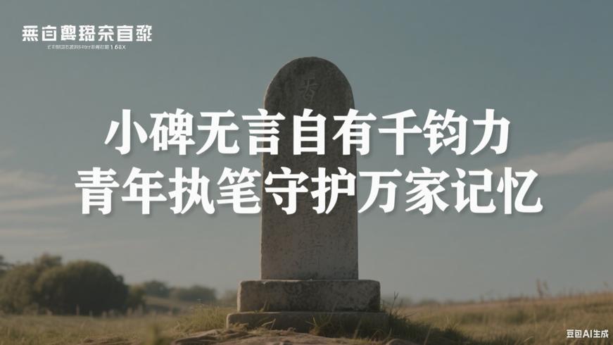 小碑无言自有千钧力青年执笔守护万家记忆