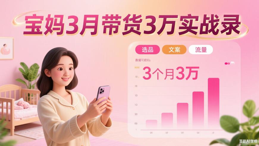 宝妈三个月图文带货赚3万：抖音图文带货实战全记录