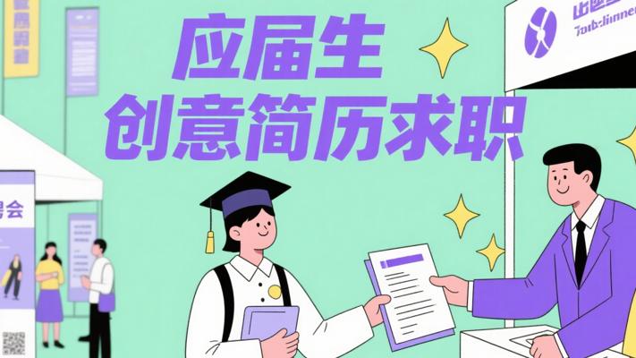 应届毕业生创意简约简历素材：求职敲门砖