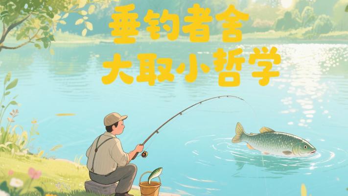 岸边垂钓者舍大鱼取小鱼的目标哲学故事
