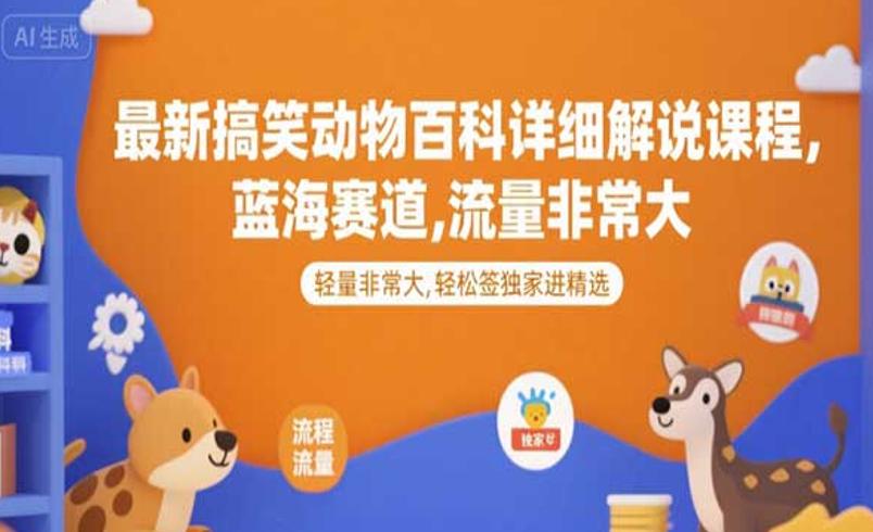 搞笑动物百科解说课程从入门到变现全指南