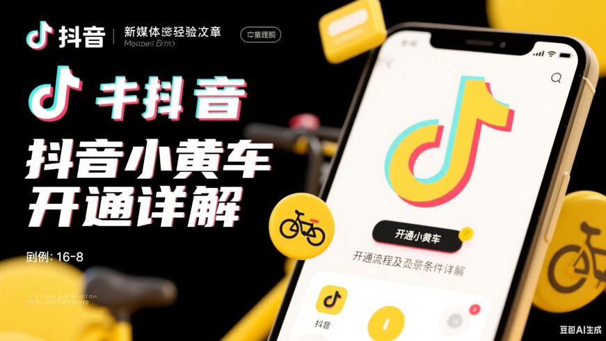 抖音小黄车开通全流程及必备条件详解