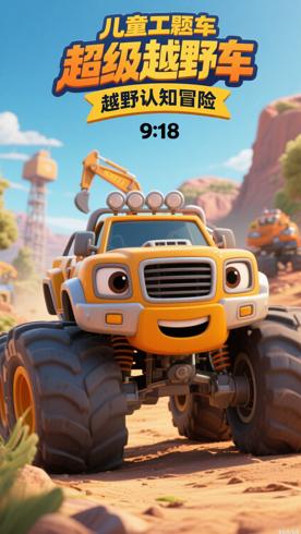 《超级越野车》：儿童工程车认知冒险动画佳作