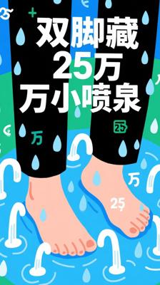 没想到吧！你的双脚藏着25万个“小喷泉”