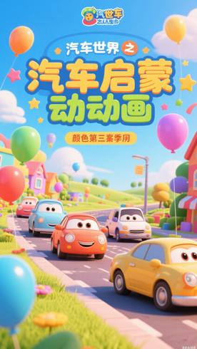 《汽车世界之认车子学颜色第三季》：儿童启蒙动画佳作