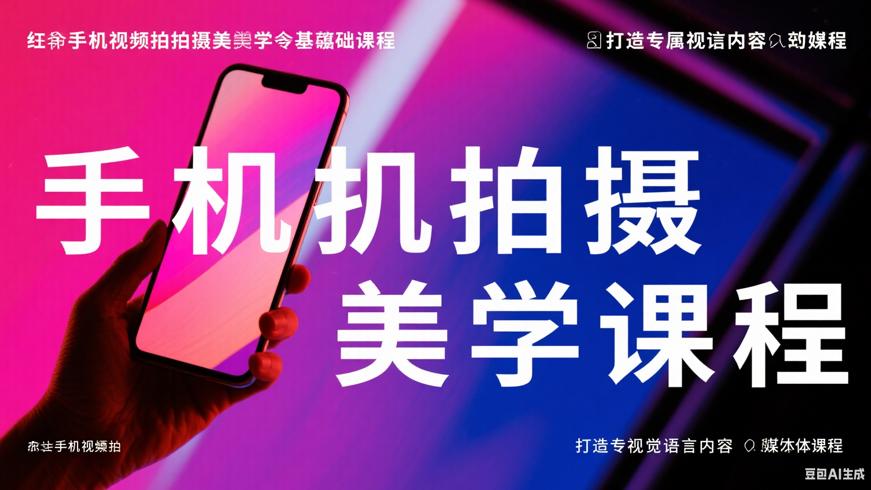手机视频拍摄美学零基础课程：打造专属视觉语言