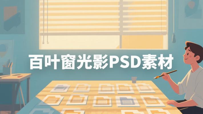 17款百叶窗光影PSD素材：点亮设计的梦幻之光