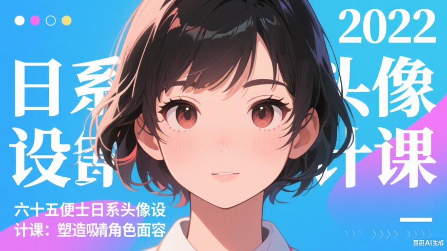 2022六十五便士日系头像设计课：塑造吸睛角色面容
