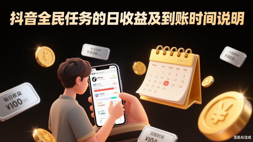 抖音全民任务的日收益及到账时间说明