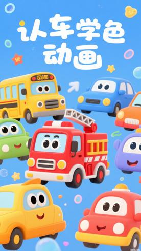 《认车子学颜色》：启蒙孩子认知的趣味动画