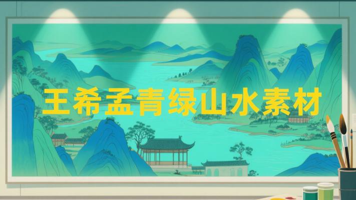宋王希孟千里江山图：传世青绿山水艺术素材