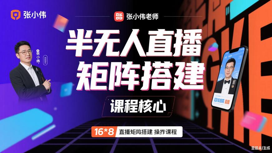 张小伟老师半无人直播矩阵搭建实操课程详解