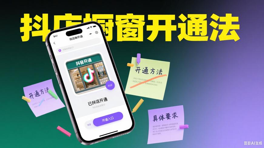 抖店开通后橱窗开通方法及具体要求说明