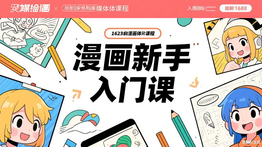 萌新必学漫画新手入门课：从零开始的绘画之旅