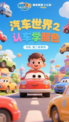 《汽车世界之认车子学颜色第二季》：趣味启蒙动画