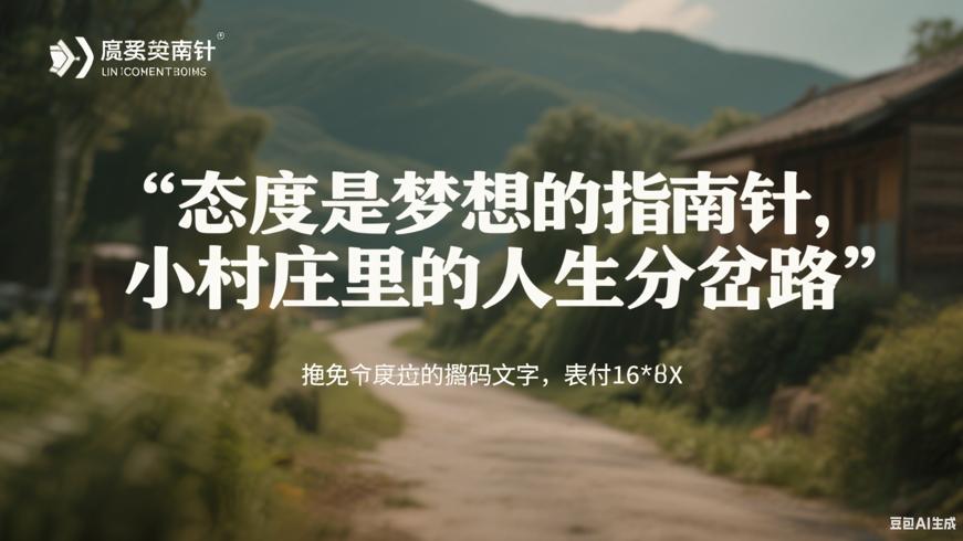 态度是梦想的指南针小村庄里的人生分岔路